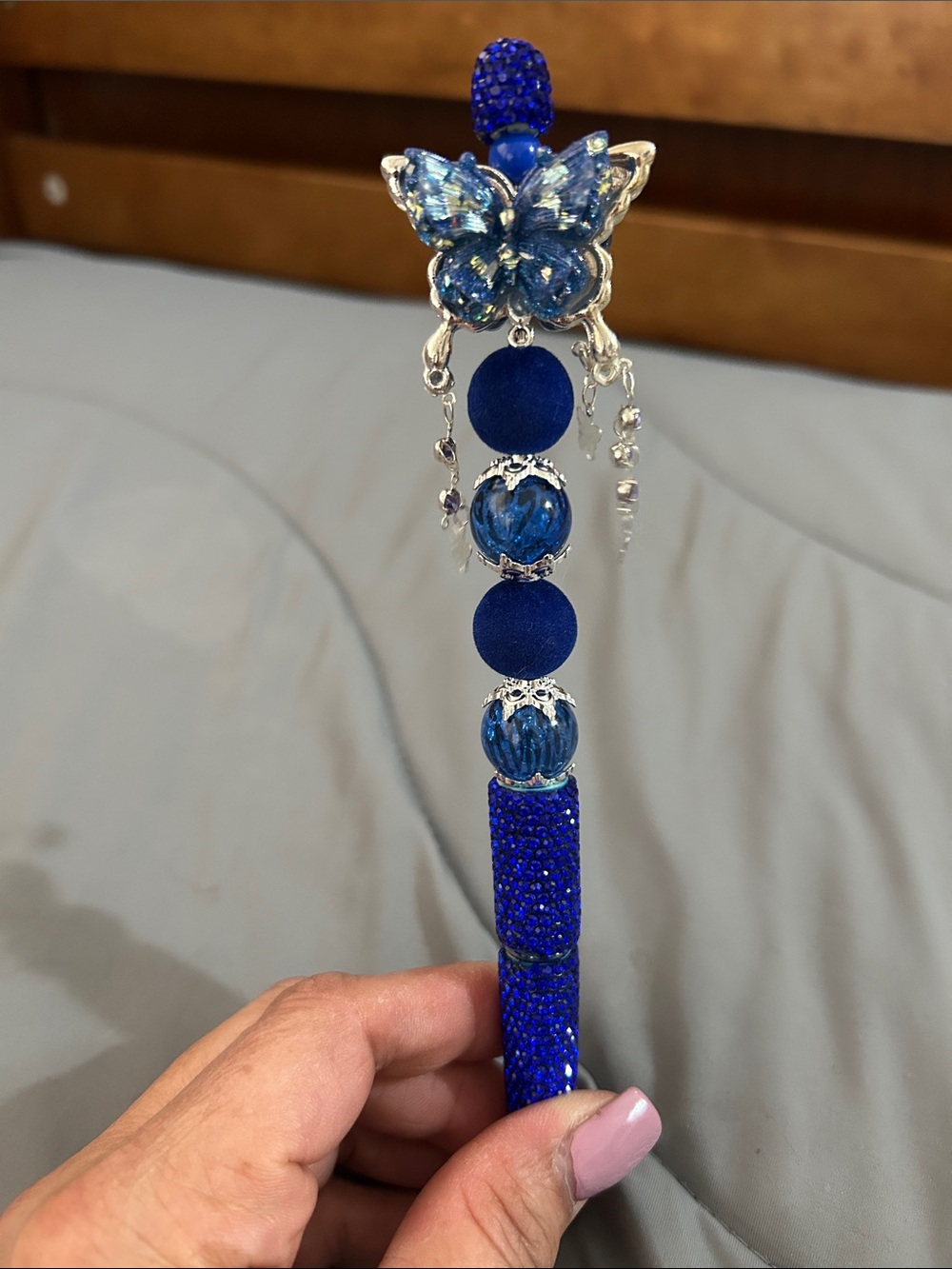 Blue Butterfly Drop Pendant Pen